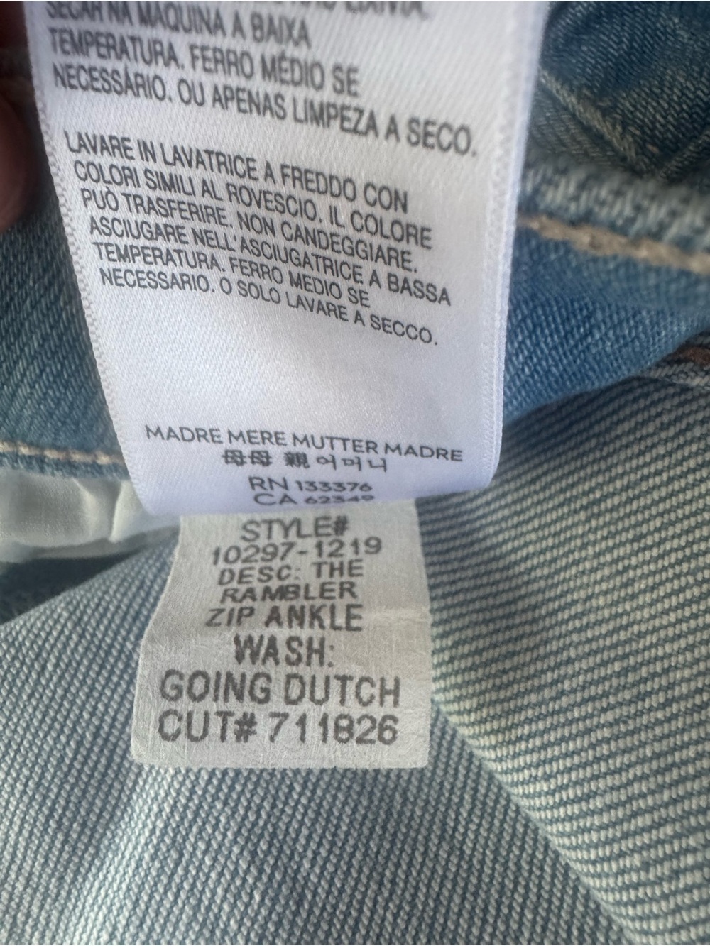 MOTHER Denim The Rambler Zip Ankle Jeans in Going Dutch 34 - Picture 7 of 10